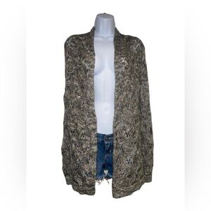 Coldwater Creek grey & silver sparkly cardigan